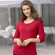 Basics - Pullover mit Wellenabschlüssen – Farbe ROT Basics - Pullover mit Wellenabschlüssen, in Größe 036 bis 052, in Farbe WEISS
