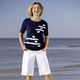 Pullover - Pulli mit Intarsien-Vorderteil – Farbe MARINE-WEISS – Ansicht 2 Pullover - Pulli mit Intarsien-Vorderteil, in Größe 038 bis 054, in Farbe MARINE-WEISS – Farbe MARINE-WEISS – Ansicht 2