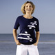 Pullover - Pulli mit Intarsien-Vorderteil – Farbe MARINE-WEISS – Ansicht 1 Pullover - Pulli mit Intarsien-Vorderteil, in Größe 038 bis 054, in Farbe MARINE-WEISS – Farbe MARINE-WEISS – Ansicht 1