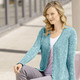 Basics - Strickjacke aus Melangegarn – Farbe JADEGRÜN MELIERT – Ansicht 3 Basics - Strickjacke aus Melangegarn, in Größe 038 bis 054, in Farbe JADEGRÜN MELIERT – Farbe JADEGRÜN MELIERT – Ansicht 3