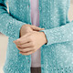 Basics - Strickjacke aus Melangegarn – Farbe JADEGRÜN MELIERT – Ansicht 4 Basics - Strickjacke aus Melangegarn, in Größe 038 bis 054, in Farbe JADEGRÜN MELIERT – Farbe JADEGRÜN MELIERT – Ansicht 4