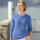 Basics - Pullover mit streckendem Strukturmuster, in Größe 036 bis 052, in Farbe JEANSBLAU