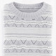 3/4-Arm - Pullover in Ringeldessin – Farbe HELLGRAU-WEISS 3/4-Arm - Pullover in Ringeldessin, in Größe 038 bis 058, in Farbe MARINE-WEISS