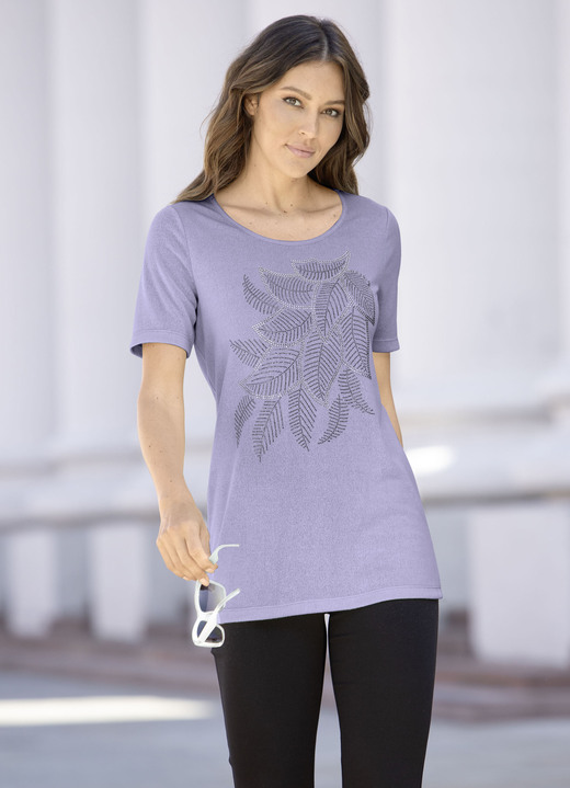 Shirts - Shirt mit Plättchen- und Strasszier in 2 Farben Ansicht 4 Shirts - Shirt mit Plättchen- und Strasszier in 2 Farben, in Größe 038 bis 054, in Farbe MINT Ansicht 4