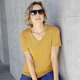 Kurzarm - Shirt mit hohem Tragekomfort in 10 Farben – Farbe HONIG Kurzarm - Shirt mit hohem Tragekomfort in 10 Farben, in Größe 034 bis 052, in Farbe HONIG