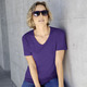 Kurzarm - Shirt mit hohem Tragekomfort in 10 Farben – Farbe LILA Kurzarm - Shirt mit hohem Tragekomfort in 10 Farben, in Größe 034 bis 052, in Farbe HONIG