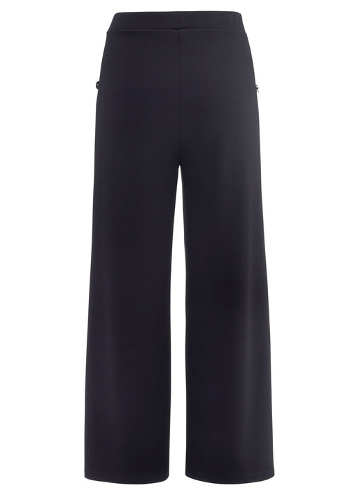 culotten - Culotte mit Zierknöpfen, in Größe 018 bis 052, in Farbe SCHWARZ Ansicht 2