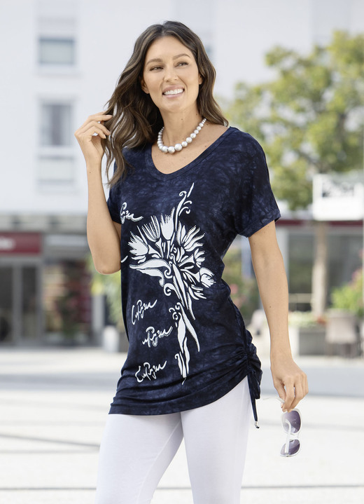 Kurzarm - Longshirt in Batik-Optik in 2 Farben Ansicht 7 Kurzarm - Longshirt in Batik-Optik in 2 Farben, in Größe 038 bis 056, in Farbe KIWI BATIK Ansicht 7