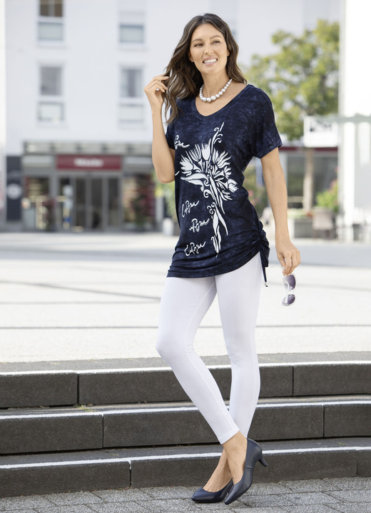 Kurzarm - Longshirt in Batik-Optik in 2 Farben Ansicht 8 Kurzarm - Longshirt in Batik-Optik in 2 Farben, in Größe 038 bis 056, in Farbe KIWI BATIK Ansicht 8