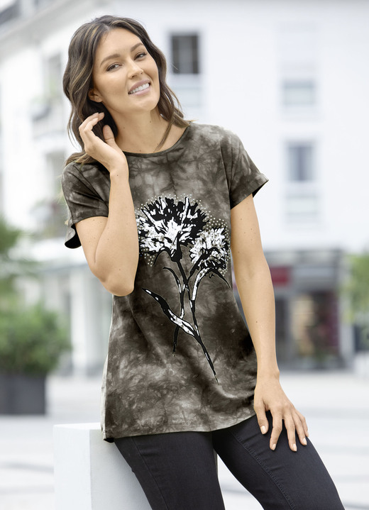 Shirts - Shirt in Batik-Optik in 2 Farben Ansicht 4 Shirts - Shirt in Batik-Optik in 2 Farben, in Größe 038 bis 054, in Farbe KIWI BATIK Ansicht 4