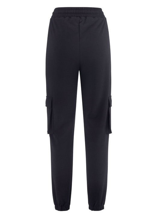 Hosen - Cargohose im Joggpant-Style Ansicht 2 Hosen - Cargohose im Joggpant-Style, in Größe 018 bis 052, in Farbe SCHWARZ Ansicht 2