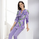 Tuniken - Shirt-Tunika mit farbbrillantem Druck, in Größe 036 bis 054, in Farbe LILA-FLIEDER-BUNT – Farbe LILA-FLIEDER-BUNT – Ansicht 3