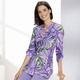 Tuniken - Shirt-Tunika mit farbbrillantem Druck, in Größe 036 bis 054, in Farbe LILA-FLIEDER-BUNT – Farbe LILA-FLIEDER-BUNT – Ansicht 2
