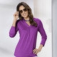 Tuniken - Shirt-Tunika Made in Europe, in Größe 036 bis 054, in Farbe FLIEDER – Farbe BEERE – Ansicht 1
