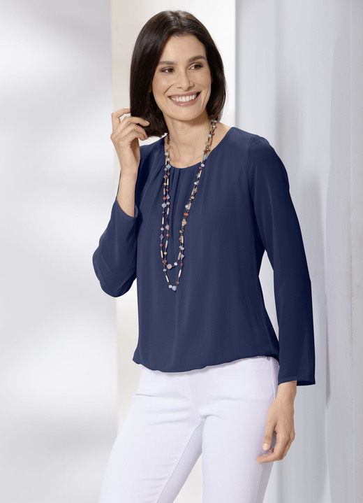 Damenmode - Unifarbene Tunika, in Größe 036 bis 052, in Farbe FLIEDER Ansicht 2