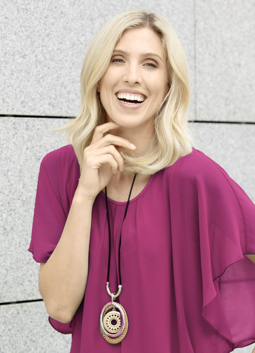 Halsketten - Herrliche Halskette aus interessantem Materialmix, in Farbe BEIGE Ansicht 2