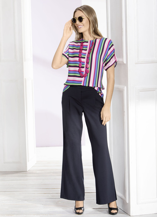 Tuniken - Schicke Tunika Ansicht 2 Tuniken - Schicke Tunika, in Größe 036 bis 052, in Farbe ROSÈ-MARINE-BUNT Ansicht 2