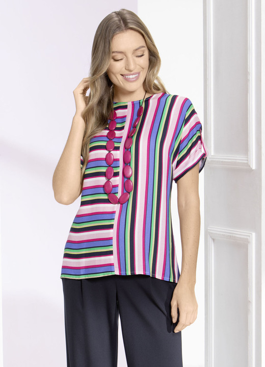 Tuniken - Schicke Tunika Ansicht 3 Tuniken - Schicke Tunika, in Größe 036 bis 052, in Farbe ROSÈ-MARINE-BUNT Ansicht 3