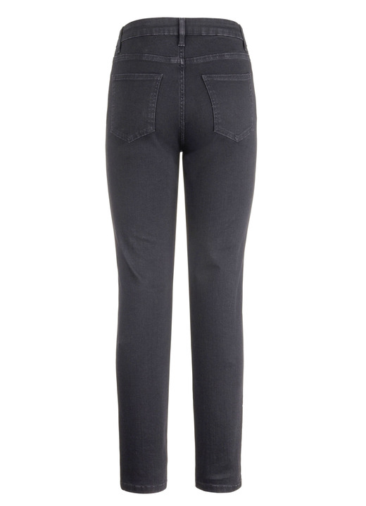 Hosen - Jeans mit handbemalten, floralen Motiven Ansicht 2 Hosen - Jeans mit handbemalten, floralen Motiven, in Größe 017 bis 052, in Farbe SCHWARZ Ansicht 2