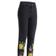Hosen - Jeans mit handbemalten, floralen Motiven – Farbe SCHWARZ – Ansicht 1 Hosen - Jeans mit handbemalten, floralen Motiven, in Größe 017 bis 052, in Farbe SCHWARZ – Farbe SCHWARZ – Ansicht 1