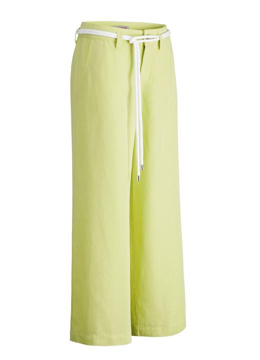 culotten - Culotte mit angesagtem Kordelgürtel, in Größe 018 bis 052, in Farbe LIMONE Ansicht 1