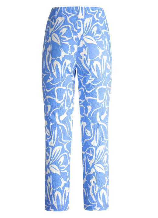 Hosen - Hose in 7/8-Länge und aktueller Dessinierung Ansicht 2 Hosen - Hose in 7/8-Länge und aktueller Dessinierung, in Größe 018 bis 052, in Farbe AZURBLAU-ECRU Ansicht 2