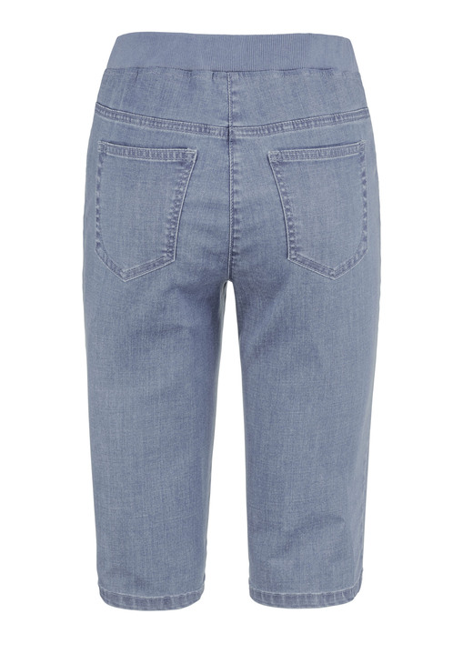 Hosen in Schlupfform - Bermudas mit Jersey-Bund, in Größe 036 bis 052, in Farbe HELLBLAU Ansicht 2
