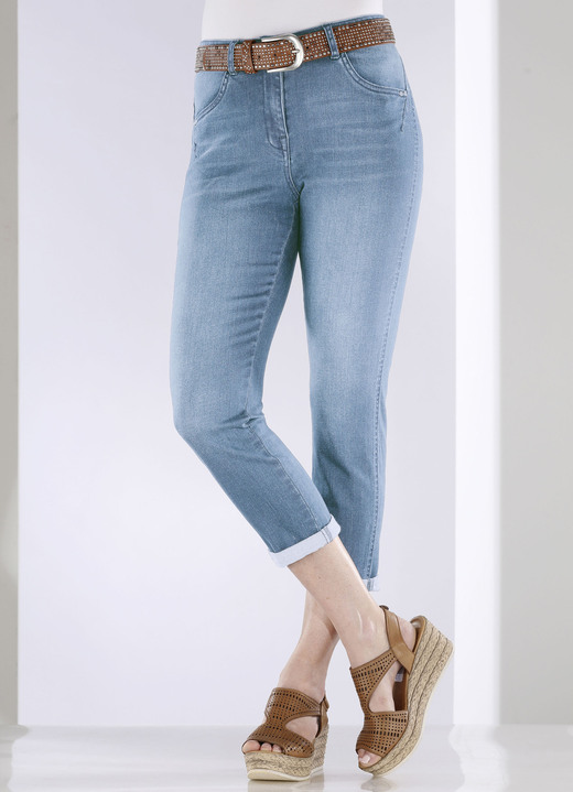 Hosen mit Knopf- und Reißverschluss - Jeans mit Push-up-Effekt Ansicht 12 Hosen mit Knopf- und Reißverschluss - Jeans mit Push-up-Effekt, in Größe 017 bis 052, in Farbe SCHWARZ Ansicht 12