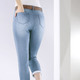 Hosen mit Knopf- und Reißverschluss - Jeans mit Push-up-Effekt – Farbe HELLBLAU – Ansicht 4 Hosen mit Knopf- und Reißverschluss - Jeans mit Push-up-Effekt, in Größe 017 bis 052, in Farbe SCHWARZ – Farbe HELLBLAU – Ansicht 4