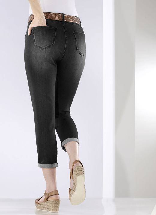 Hosen mit Knopf- und Reißverschluss - Jeans mit Push-up-Effekt Ansicht 4 Hosen mit Knopf- und Reißverschluss - Jeans mit Push-up-Effekt, in Größe 017 bis 052, in Farbe SCHWARZ Ansicht 4