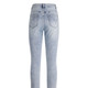 Hosen - Jeans mit Strasszier und glänzenden Blütenmotiven – Farbe HELLBLAU – Ansicht 2 Hosen - Jeans mit Strasszier und glänzenden Blütenmotiven, in Größe 017 bis 050, in Farbe HELLBLAU – Farbe HELLBLAU – Ansicht 2
