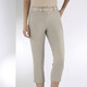 Hosen mit Knopf- und Reißverschluss - Caprihose in 4-Pocket-Form – Farbe SAND – Ansicht 3 Hosen mit Knopf- und Reißverschluss - Caprihose in 4-Pocket-Form, in Größe 018 bis 052, in Farbe WEISS – Farbe SAND – Ansicht 3