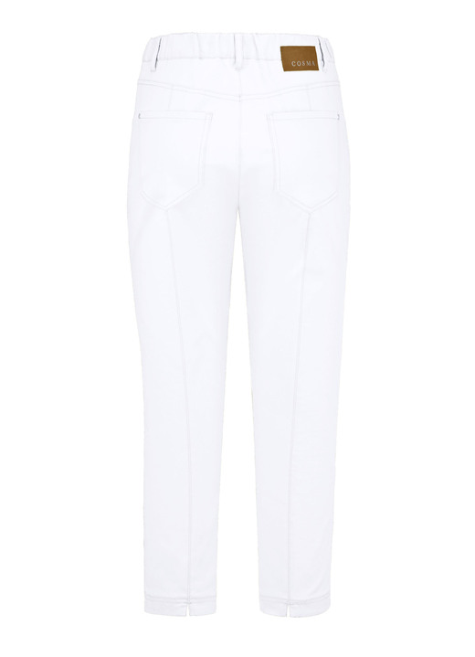 Hosen mit Knopf- und Reißverschluss - Caprihose in 4-Pocket-Form Ansicht 2 Hosen mit Knopf- und Reißverschluss - Caprihose in 4-Pocket-Form, in Größe 018 bis 052, in Farbe WEISS Ansicht 2