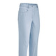 Hosen mit Knopf- und Reißverschluss - Caprihose in 4-Pocket-Form – Farbe HELLBLAU – Ansicht 1 Hosen mit Knopf- und Reißverschluss - Caprihose in 4-Pocket-Form, in Größe 018 bis 052, in Farbe WEISS – Farbe HELLBLAU – Ansicht 1