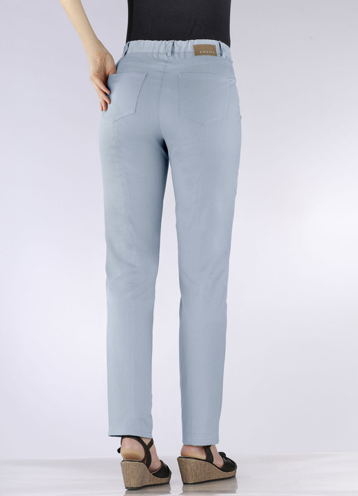 Hosen - Hose in 4-Pocket-Form, in Größe 018 bis 052, in Farbe HELLBLAU Ansicht 4