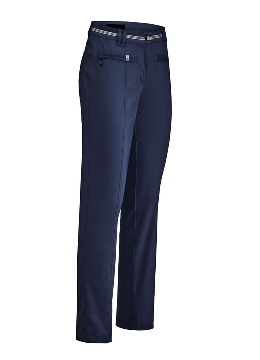Hosen mit Knopf- und Reißverschluss - Aufwendig gearbeitete Hose Hosen mit Knopf- und Reißverschluss - Aufwendig gearbeitete Hose, in Größe 017 bis 052, in Farbe MARINE