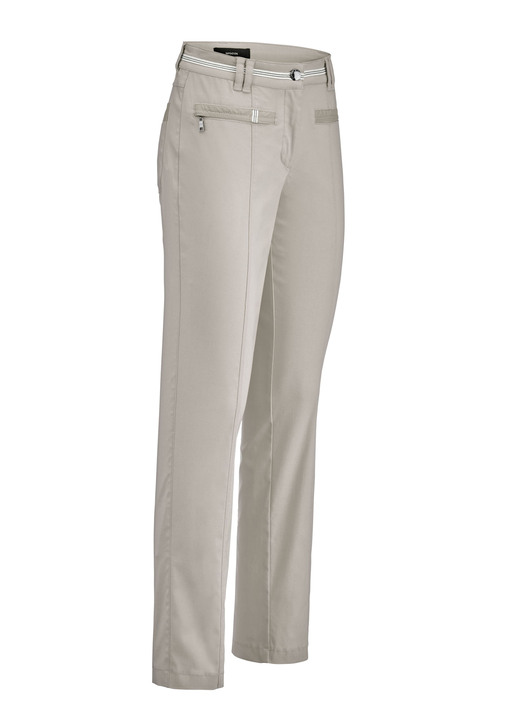 Hosen mit Knopf- und Reißverschluss - Aufwendig gearbeitete Hose Hosen mit Knopf- und Reißverschluss - Aufwendig gearbeitete Hose, in Größe 017 bis 052, in Farbe SAND