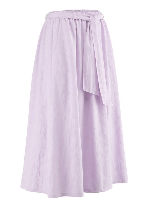 Uni - Rock mit Stoffbindeband Ansicht 5 Uni - Rock mit Stoffbindeband, in Größe 018 bis 052, in Farbe HELLBLAU Ansicht 5