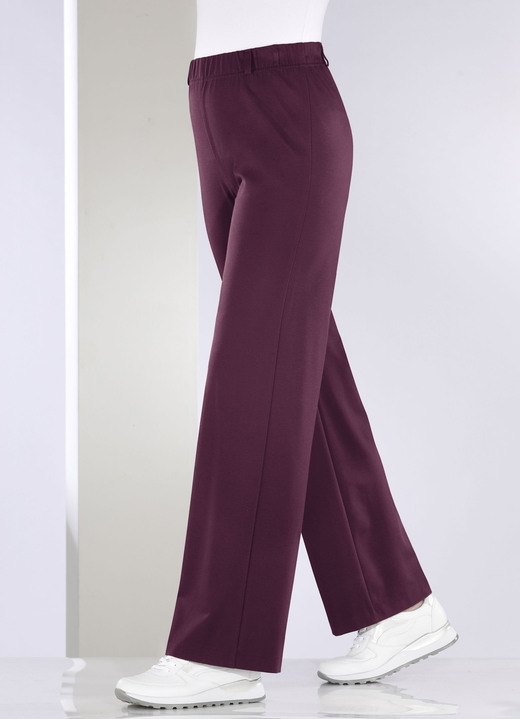 Hosen in Schlupfform - Hose in modischer Palazzo-Form, in Größe 018 bis 054, in Farbe BORDEAUX Ansicht 3