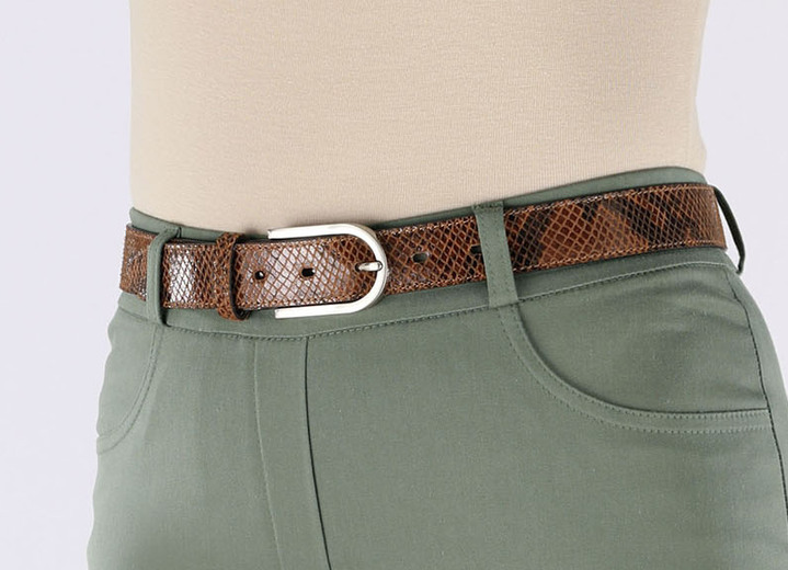 - Ledergürtel, in Größe 090 bis 110, in Farbe BRAUN Ansicht 2