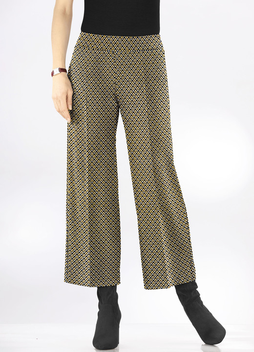 culotten - Culotte in bequemer Schlupfform, in Größe 036 bis 054, in Farbe BEIGE-SCHWARZ-TÜRKIS Ansicht 3