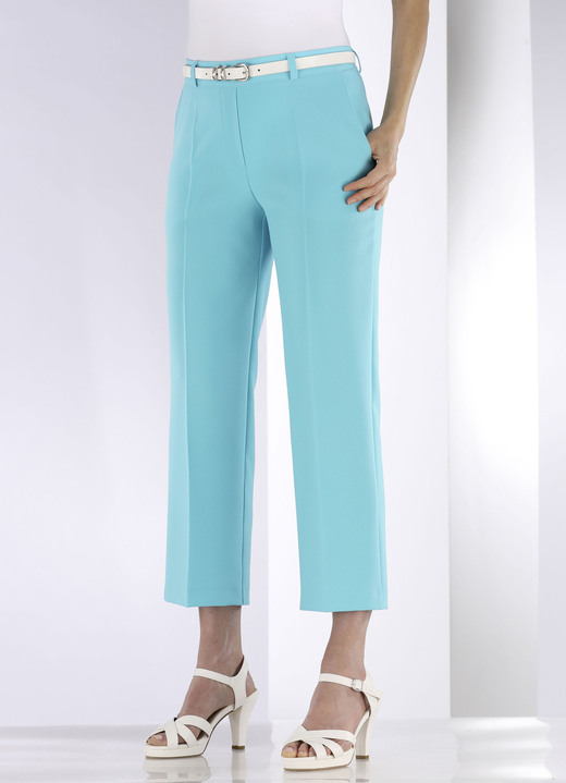 Hosen - Hose mit rückwärtigem Dehnbund, in Größe 018 bis 054, in Farbe TÜRKIS Ansicht 3