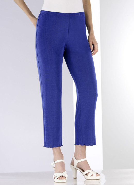 7/8-Hosen, Capris, Bermudas - Weich fließende, 7/8-lange Hose, in Größe 036 bis 060, in Farbe SCHWARZ Ansicht 6