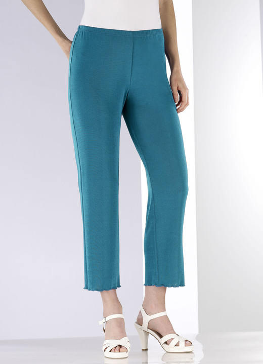 7/8-Hosen, Capris, Bermudas - Weich fließende, 7/8-lange Hose, in Größe 036 bis 060, in Farbe SCHWARZ Ansicht 14