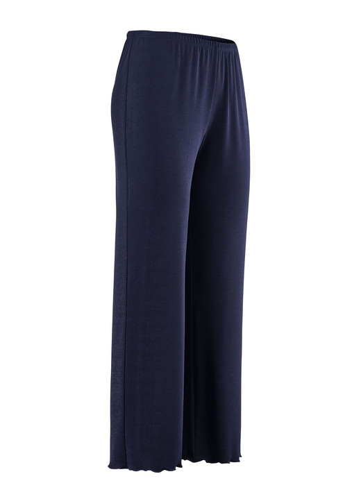 7/8-Hosen, Capris, Bermudas - Weich fließende, 7/8-lange Hose, in Größe 036 bis 060, in Farbe SCHWARZ Ansicht 7