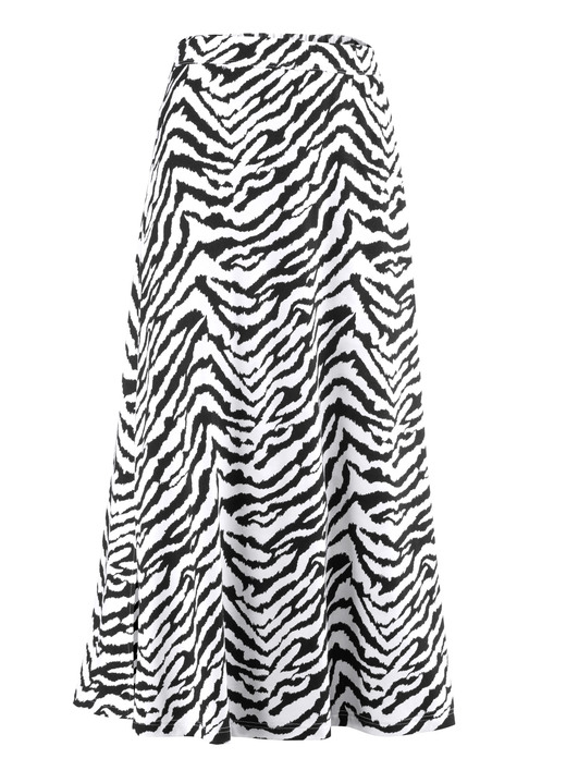 Röcke - Rock in intressanter Wickeloptik, in Größe 018 bis 054, in Farbe SCHWARZ-WEISS Ansicht 2