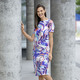 Kleider - Kleid mit farbbrillantem Inkjet-Druck – Farbe BLAU-ORANGE-BUNT – Ansicht 1 Kleider - Kleid mit farbbrillantem Inkjet-Druck, in Größe 034 bis 050, in Farbe BLAU-ORANGE-BUNT – Farbe BLAU-ORANGE-BUNT – Ansicht 1
