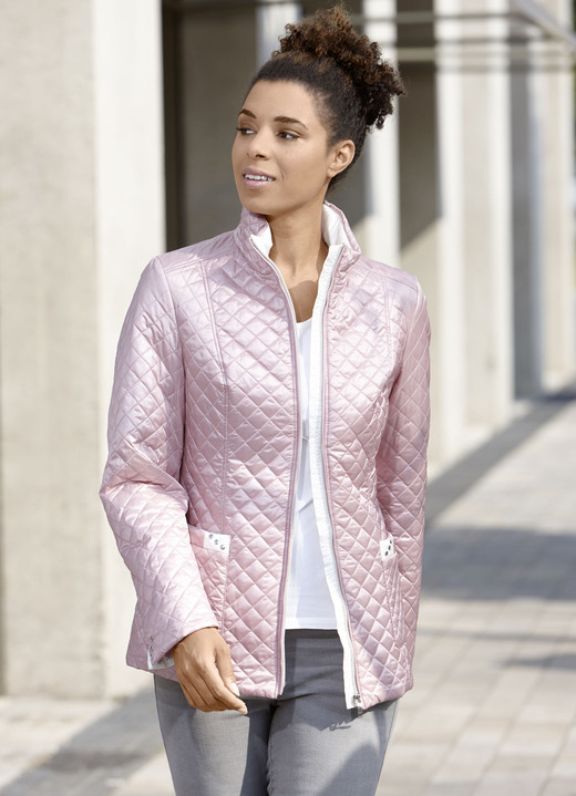 Kurz - Jacke mit aufgesetzen Taschen Kurz - Jacke mit aufgesetzen Taschen, in Größe 038 bis 054, in Farbe PUDERROSÉ