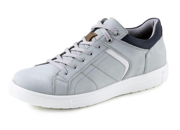 Slipper & Schnürschuhe - GINO GALANTE Schnürschuh aus Nubukleder mit Kontrastbesätzen, in Größe 040 bis 047, in Farbe SCHWARZ Ansicht 4