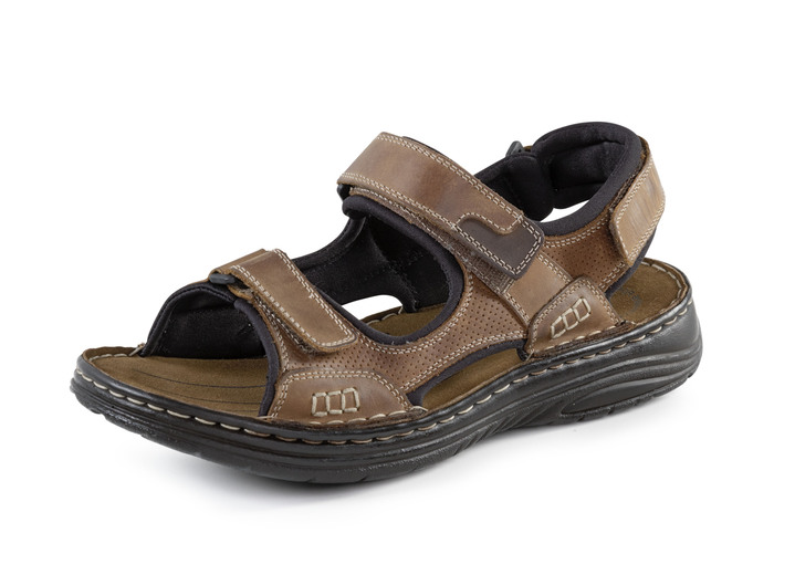 Sandalen & Pantoletten - GINO GALANTE, komfortable Herren-Trekkingsandalen, aus Leder, in Größe 040 bis 046, in Farbe BRAUN Ansicht 1